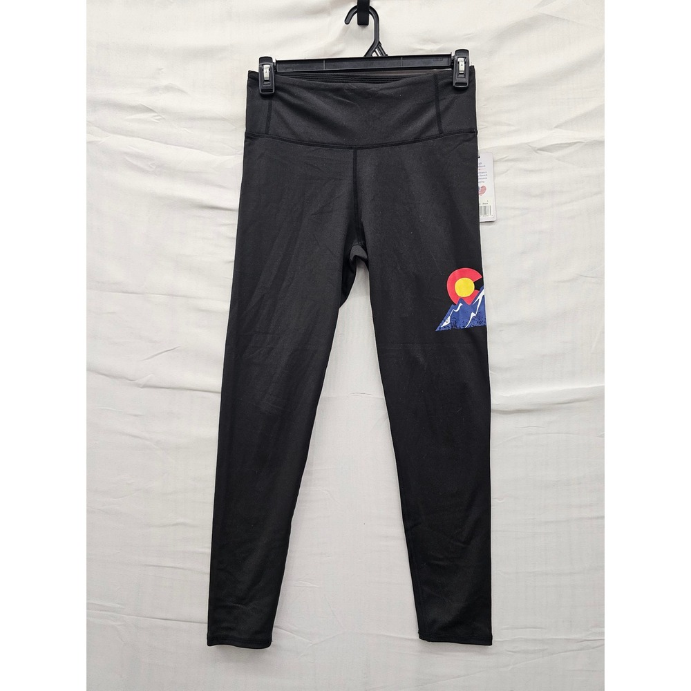 Collette Love Womens Colorado Leggings Black Polyester Blend Athletic Size Large